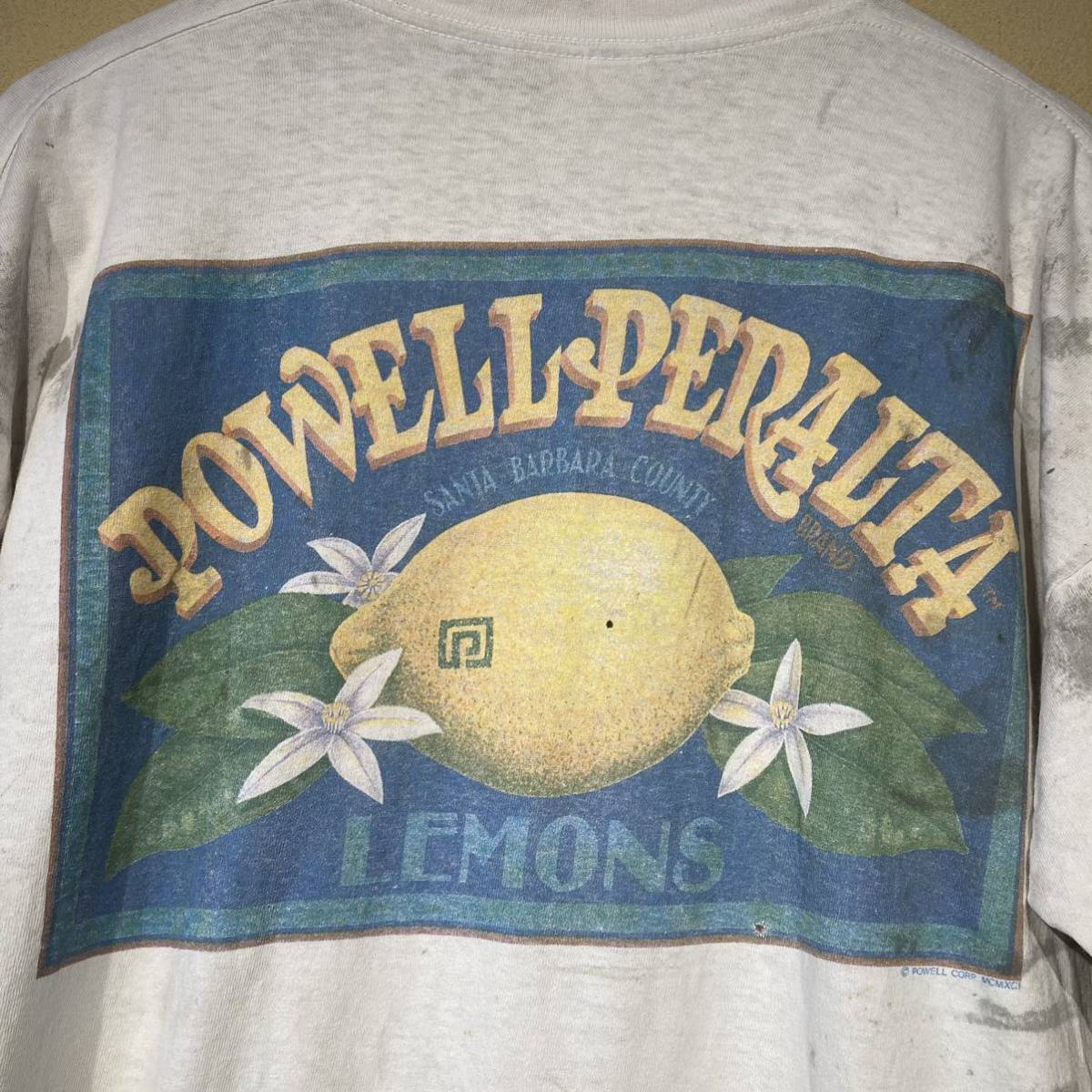 ★送料込み★ オールドスケート 90's ヴィンテージ 古着 POWELL PERALTA パウエルペラルタ LEMONS レモン Tシャツ ジャンク