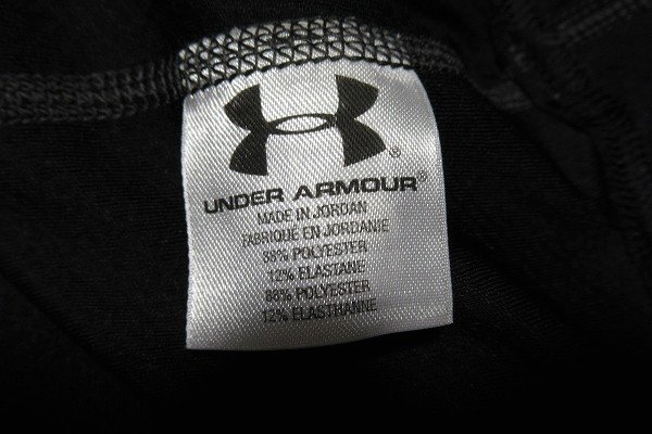 N6254:UNDER ARMOUR(アンダーアーマー）ヒートギア FITTED 半袖速乾Tシャツ/黒/XL：35の画像7