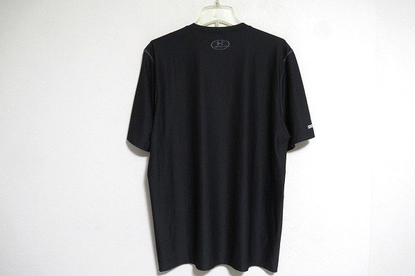 N6254:UNDER ARMOUR(アンダーアーマー）ヒートギア FITTED 半袖速乾Tシャツ/黒/XL：35の画像2