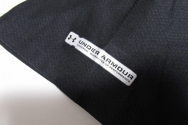 N6254:UNDER ARMOUR(アンダーアーマー）ヒートギア FITTED 半袖速乾Tシャツ/黒/XL：35の画像3
