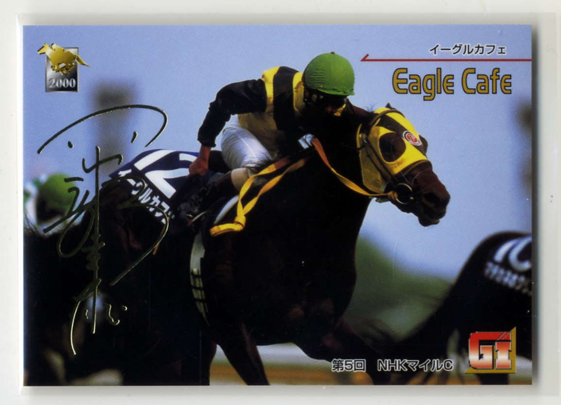 * Thoroughbred Card 2000 год сверху половина период версия parallel золотой знак автограф 006 Eagle Cafe no. 5 раз NHKma дельфин p Okabe . самец фотография изображение скачки карта быстрое решение 