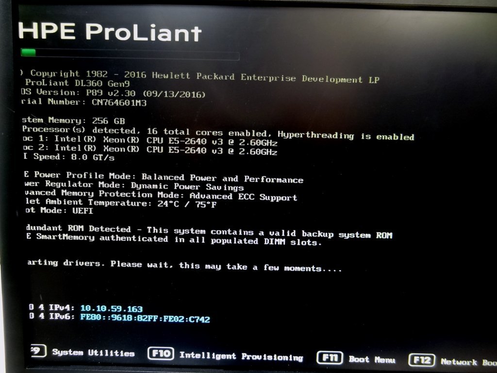 HPE ProLiant DL360 Gen9 E5-2640v3/メモリ256G 管理No7875-
