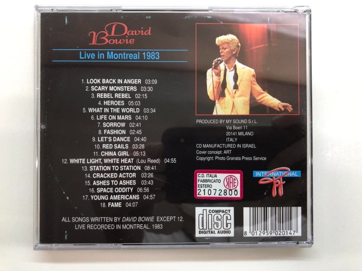 ★　【CD　デヴィッド・ボウイ/LIVE IN MONTREAL 1983】116-02309_画像4