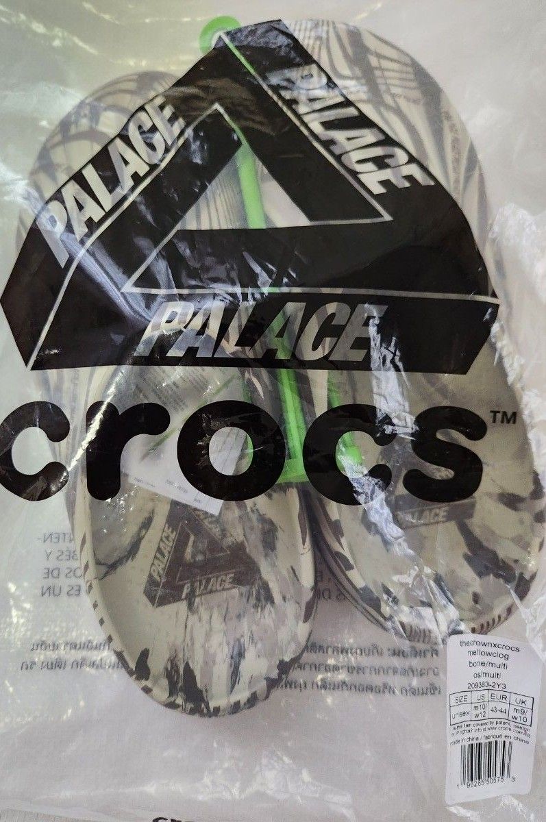 【未使用】PALACE X CROCS MELLOW CLOG　Bone/Multi　US10 / 28.0cm