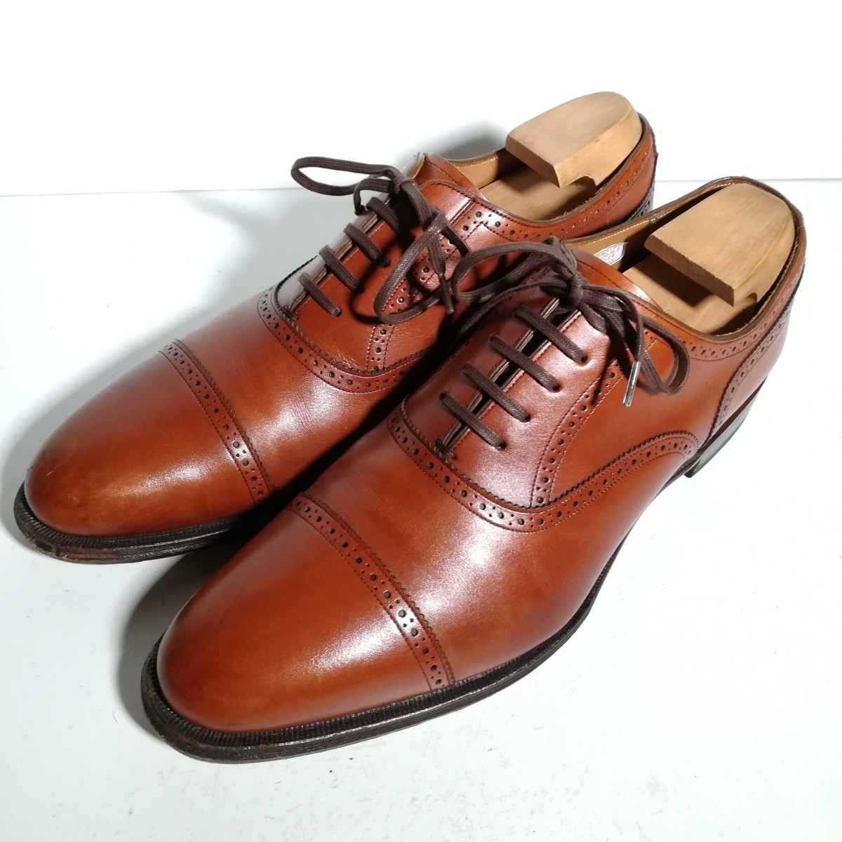 ファッション 02DR REGAL リーガル 3840 パンチドキャップトゥ 本革