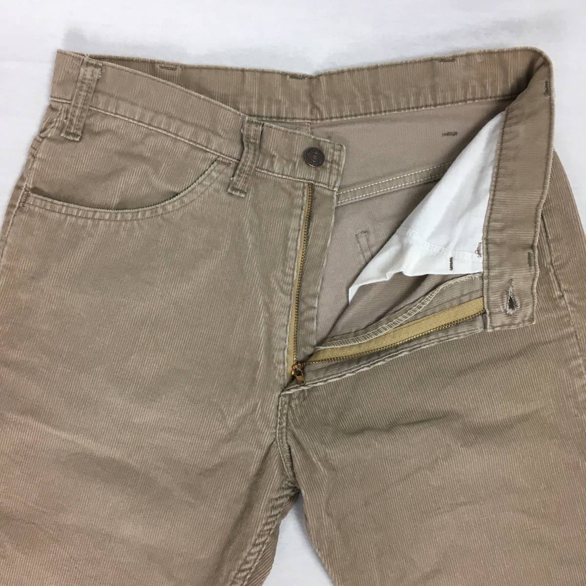 【80s】Levi's リーバイス 519-1523 米国製 83年 コーデュロイ パンツ W32 L34 白タブ 42TALONジップ 刻印536_画像5