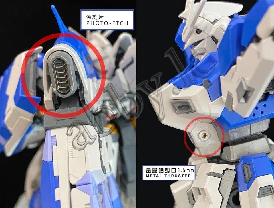 【海外製】RG 1/144 RX-93-V2 Hi-νガンダム用 バーニア（シルバー+ブルー）