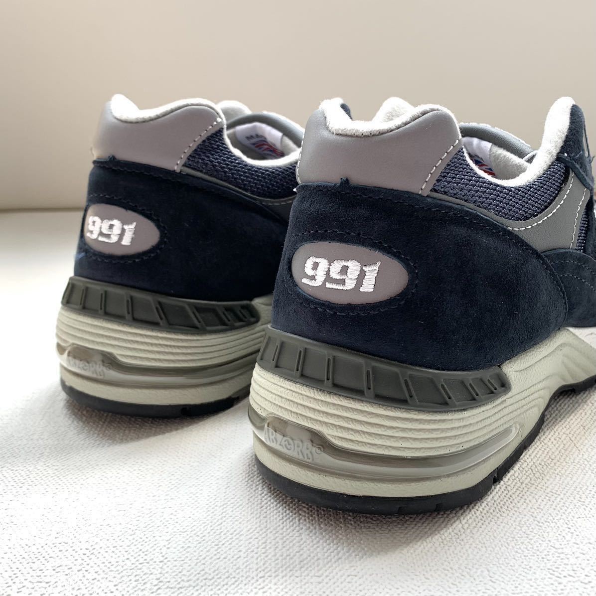 新品 英国製 ニューバランス New Balance W991 スニーカー 23.5㎝ レディース ネイビー made in UK 991 US6.5 navy W991NV 希少 送料無料_画像6