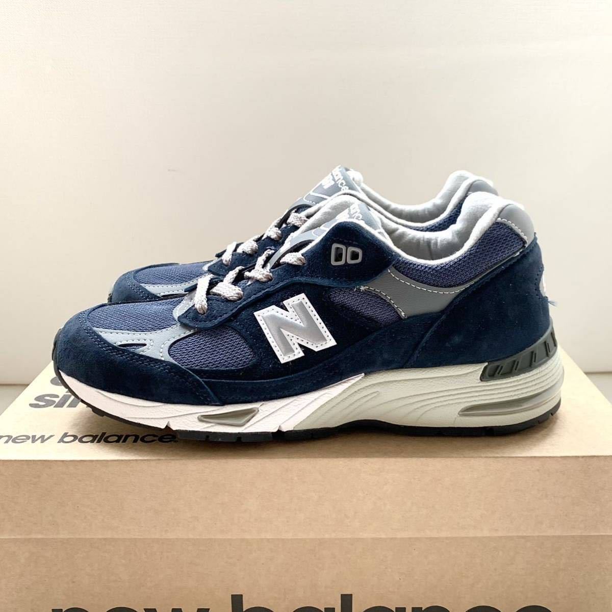 新品 英国製 ニューバランス New Balance W991 スニーカー 23.5㎝ レディース ネイビー made in UK 991 US6.5 navy W991NV 希少 送料無料_画像2