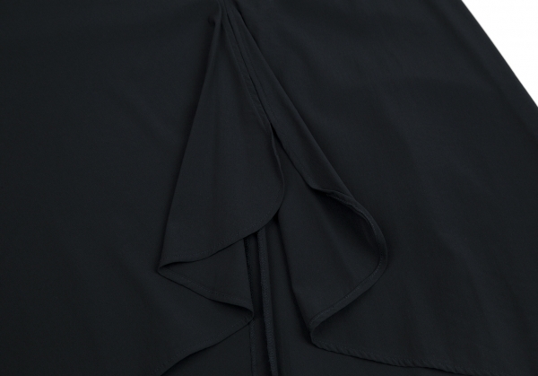  Donna Karan DONNA KARAN шерсть нейлон передний переключатель стрейч юбка темно синий 38 [ женский ]