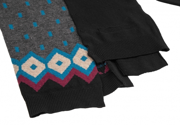  Limi feu LIMI feu half do King design knitted cardigan gray black S [ lady's ]