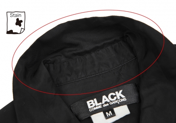 ブラックコムデギャルソンBLACK COMME des GARCONS キュプラフリル装飾ラウンドカラーシャツ 黒M 【レディース】_画像5