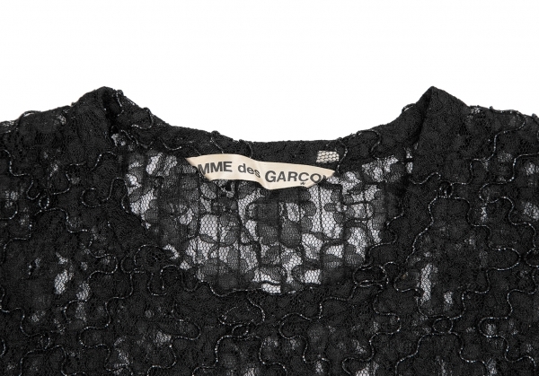 コムデギャルソンCOMME des GARCONS 総レースTシャツ 黒M位 【レディース】_画像5