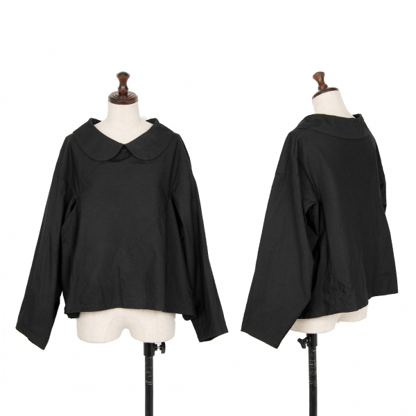  com com Comme des Garcons COMME des GARCONS bias switch round color pull over blouse black S [ lady's ]