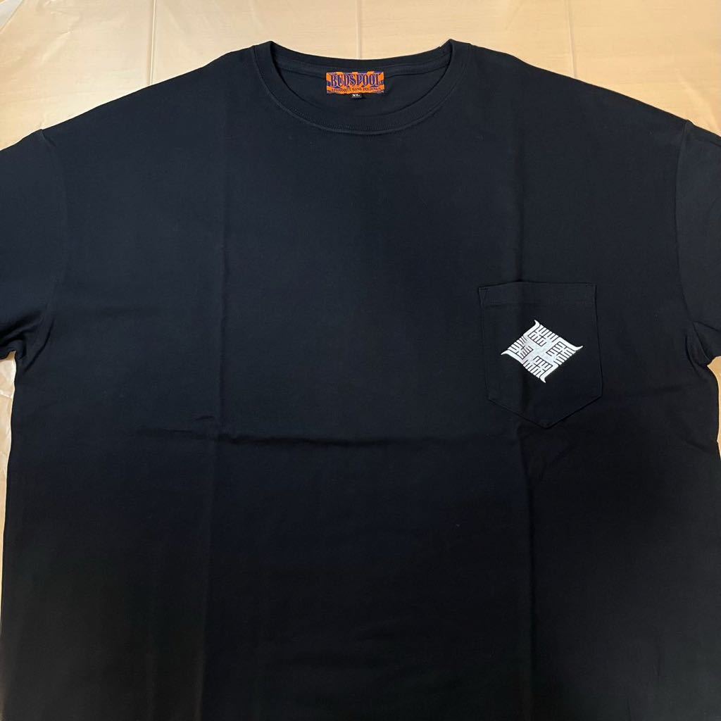 XL 黒 BUDSPOOL 家紋 POKET Tee 舐達麻 ロゴ Tシャツ なめだるま