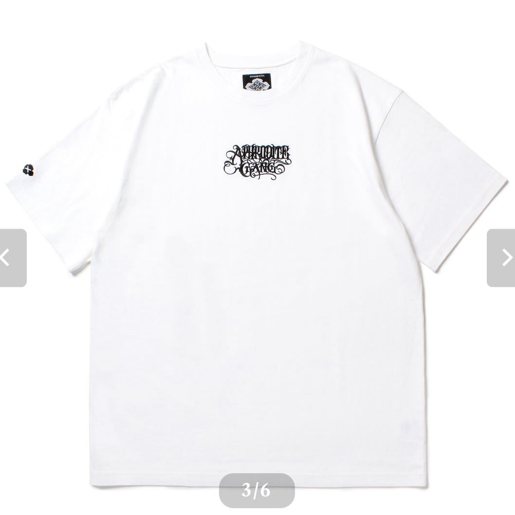 L 白 GAKKIN × BUDSPOOL CLASSIC LOGO S/S Tee ガッキン 舐達麻 ロゴ 花罰 Tシャツ 中目黒 POP UP