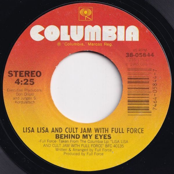 Lisa Lisa And Cult Jam, Full Force All Cried Out Columbia US 38-05844 203657 ソウル ディスコ レコード 7インチ 45_画像2