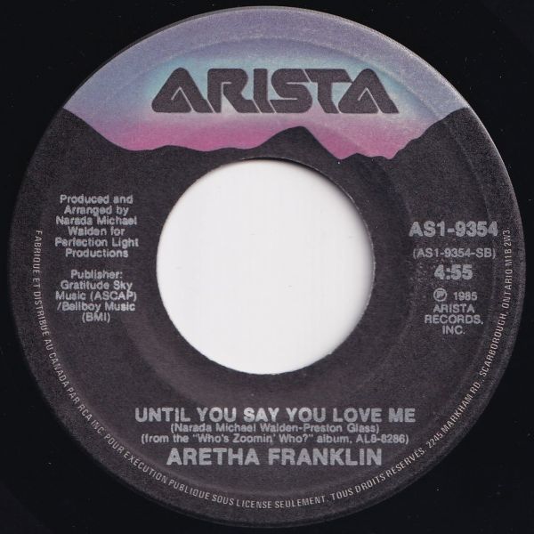 Aretha Franklin Freeway Of Love Arista Canada AS1-9354 203649 SOUL DISCO ソウル ディスコ レコード 7インチ 45_画像2
