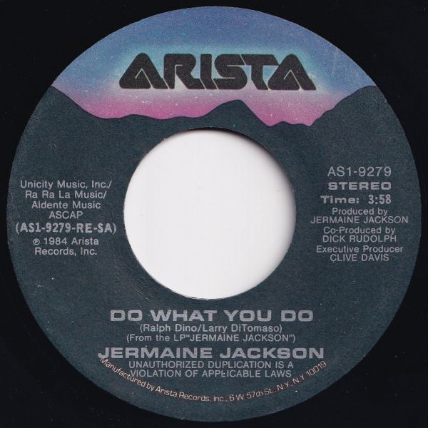 Jermaine Jackson, Michael Jackson Do What You Do Arista US AS1-9279 203677 SOUL ソウル レコード 7インチ 45_画像1