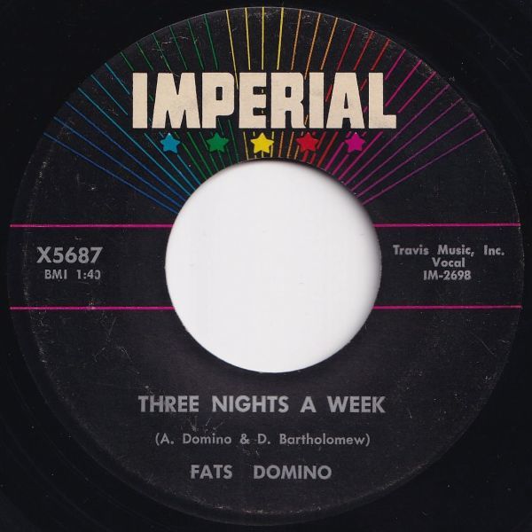 Fats Domino Put Your Arms Around Me Honey Imperial US X5687 203780 R&B R&R レコード 7インチ 45_画像2