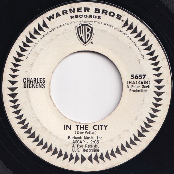 Charles Dickens That's The Way Love Goes / In The City Warner Bros. US 5657 203907 ROCK POP ロック ポップ レコード 7インチ 45_画像2