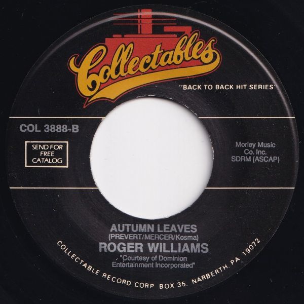 Cascades / Roger Williams Rhythm Of The Rain Collectables US COL 3888 203928 ROCK POP ロック ポップ レコード 7インチ 45_画像2