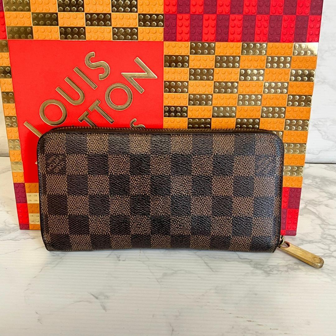 正規品 美品 LOUIS VUITTON ルイヴィトン 長財布 ダミエ ジッピー