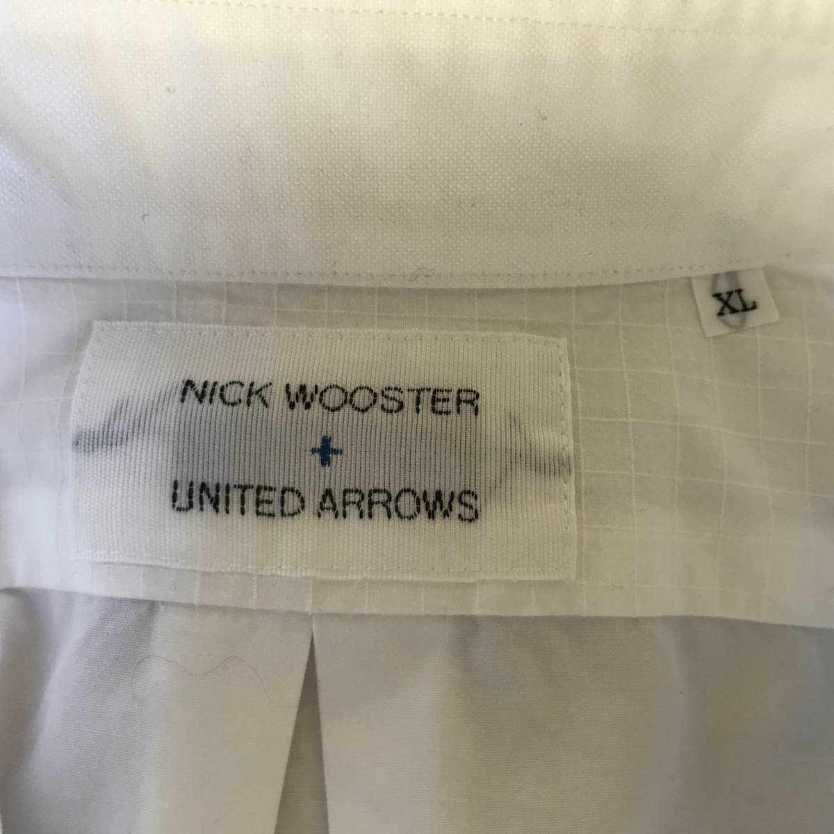 NICK WOOSTER×UNITED ARROWS ニック ウォースター×ユナイテッドアローズ メンズ 長袖 切り替えB.Dシャツ 美品(ほぼ未着用) XL_画像7