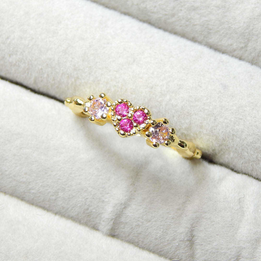  remainder 1 point * new goods * free shipping top class. excellent article lady's gorgeous 11 number pink series CZ ruby diamond ring silver 925 Gold limitation zirconia 