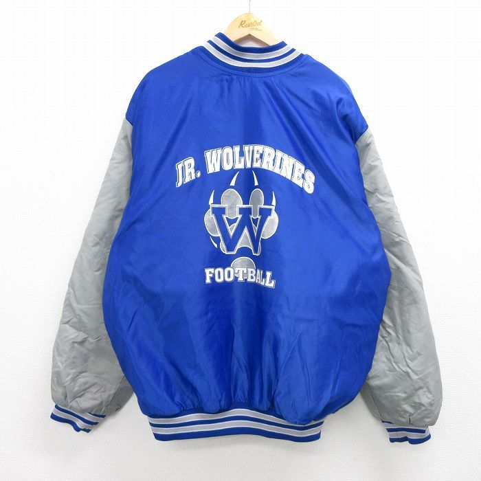 ヤフオク! - XL/古着 長袖 ナイロン ジャケット スタジャン メンズ...