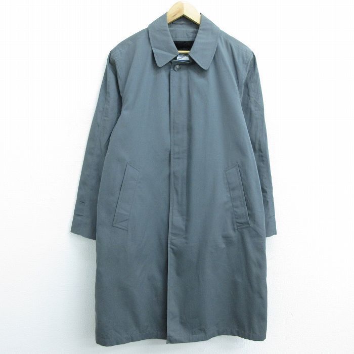 高価値 コート ステンカラー 長袖 L/古着 メンズ アウター 中古