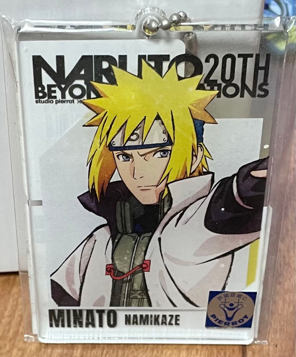 ナルトNARUTO ボルトBORUTO 20TH ベースヤードトーキョー　限定　波風ミナト　アクリルビッグタグ　BGイラスト　