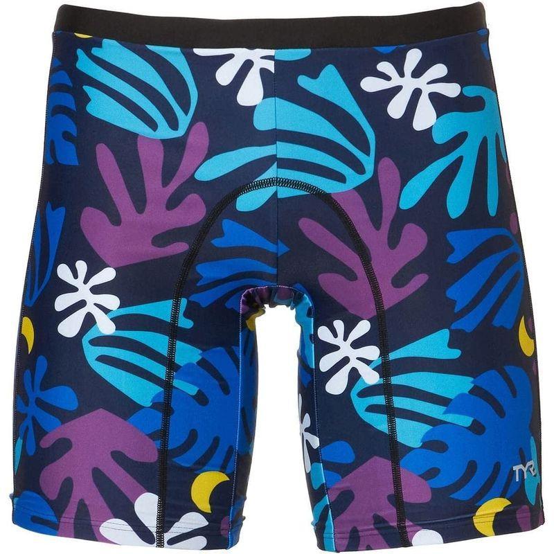 送料無料★新品★TYR ティア 競泳水着 JFLWR522 NIGHT BEACH FLOWER Men's LONG BOXER ローライズ ロングボクサー 水着 Sサイズ_画像1