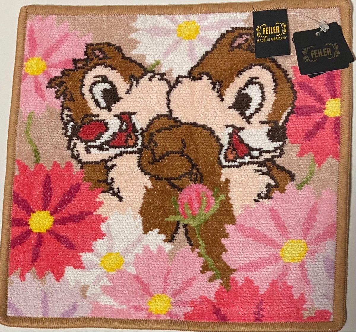 旗艦店限定カラー フェイラー ディズニー グッドバディー チップとデール ハンカチ