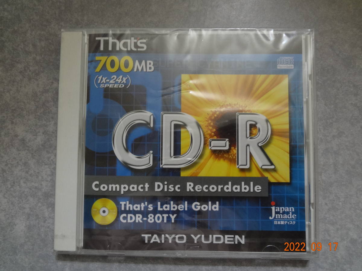 太陽誘電 that's CD‐R 700MB 38枚 Yahoo!オークション - 太陽誘電 CD-R 700MB That's CDR-80TY 未使用