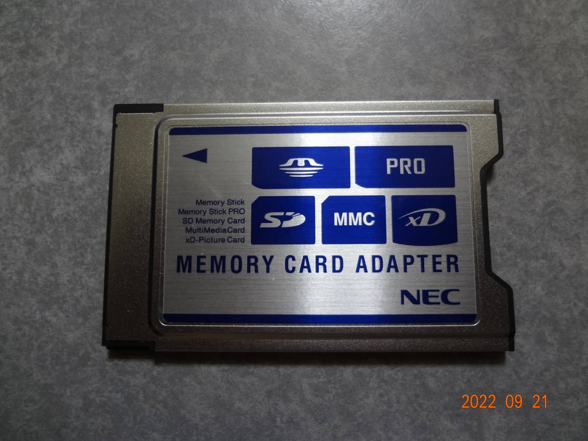 PCカード NEC メモリーカードアダプタ PC-VP-BS05 メモリースティック SDカード MMC XD ジャンク品_画像1