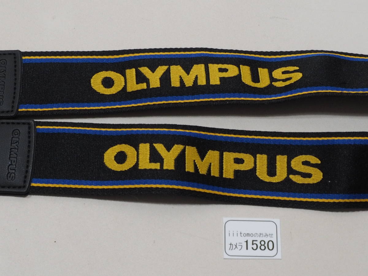 * camera 1580* camera for shoulder belt ( strap ) single‐lens reflex for black . blue line . yellow line / yellow color character embroidery used OLYMPUS Olympus ~iiitomo~