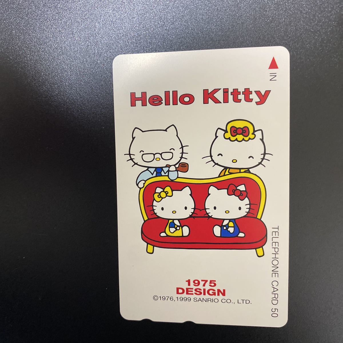 * Sanrio HELLO KITTY Hello Kitty * телефонная карточка * не использовался *50 частотность *(A)Q4