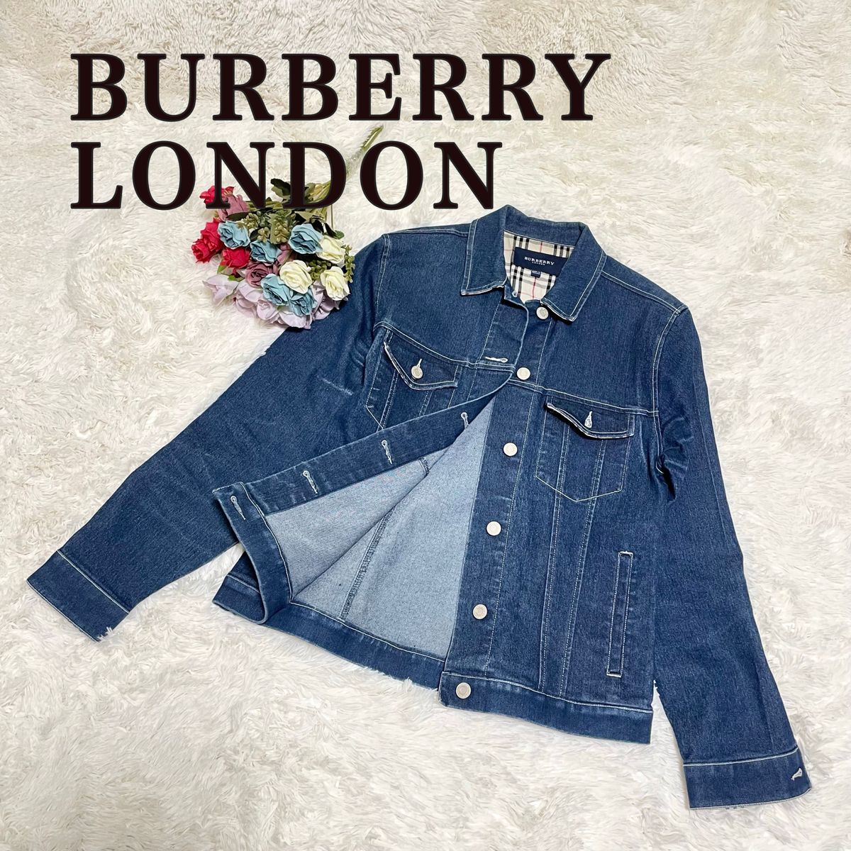 Burberry】デニムジャケット ノバチェック バーバリーロンドン Gジャン