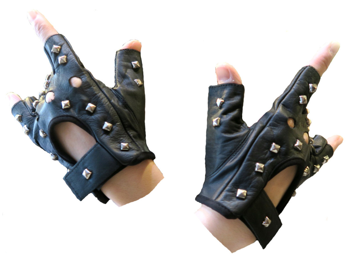 LL size finger less finger cut . glove original leather tack start zu attaching new goods unused Driver gloves lock glove Biker kos prestige costume 