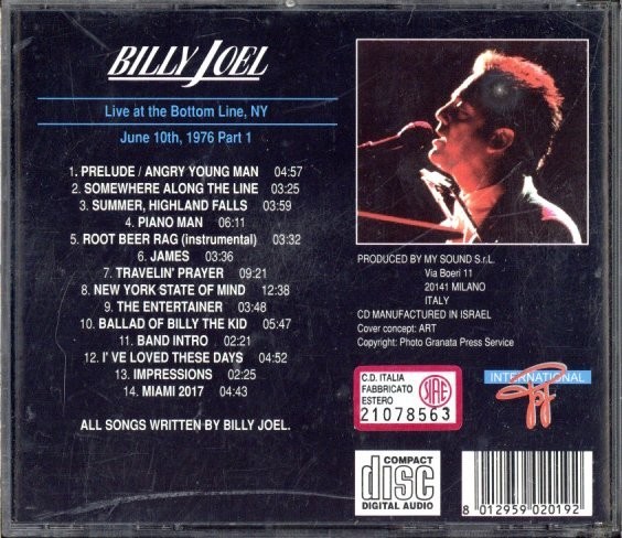 即決・送料無料(2点で)◆ビリー・ジョエル Billy Joel◆Live at the Bottom Line, NY (June 10th, 1976) ◆Piano Man James◆(a8728)_画像2