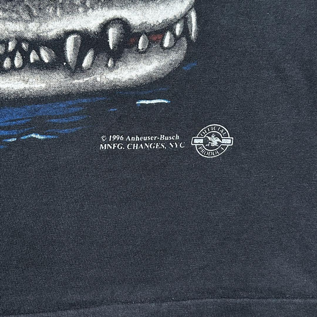 【希少】90s Budweiser バドワイザー Tシャツ ワニ カエル M 黒 シングルステッチ vintage ヴィンテージ