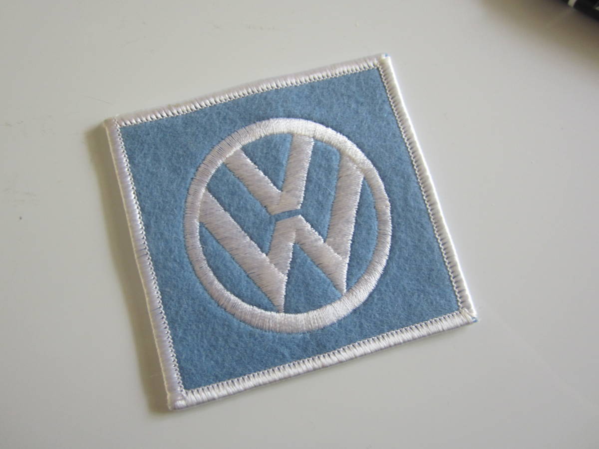 ビンテージ フォルクスワーゲン VW ドイツ 希少 四角 ワッペン/刺繍 エンブレム 自動車 レーシング スポンサー 213_画像1