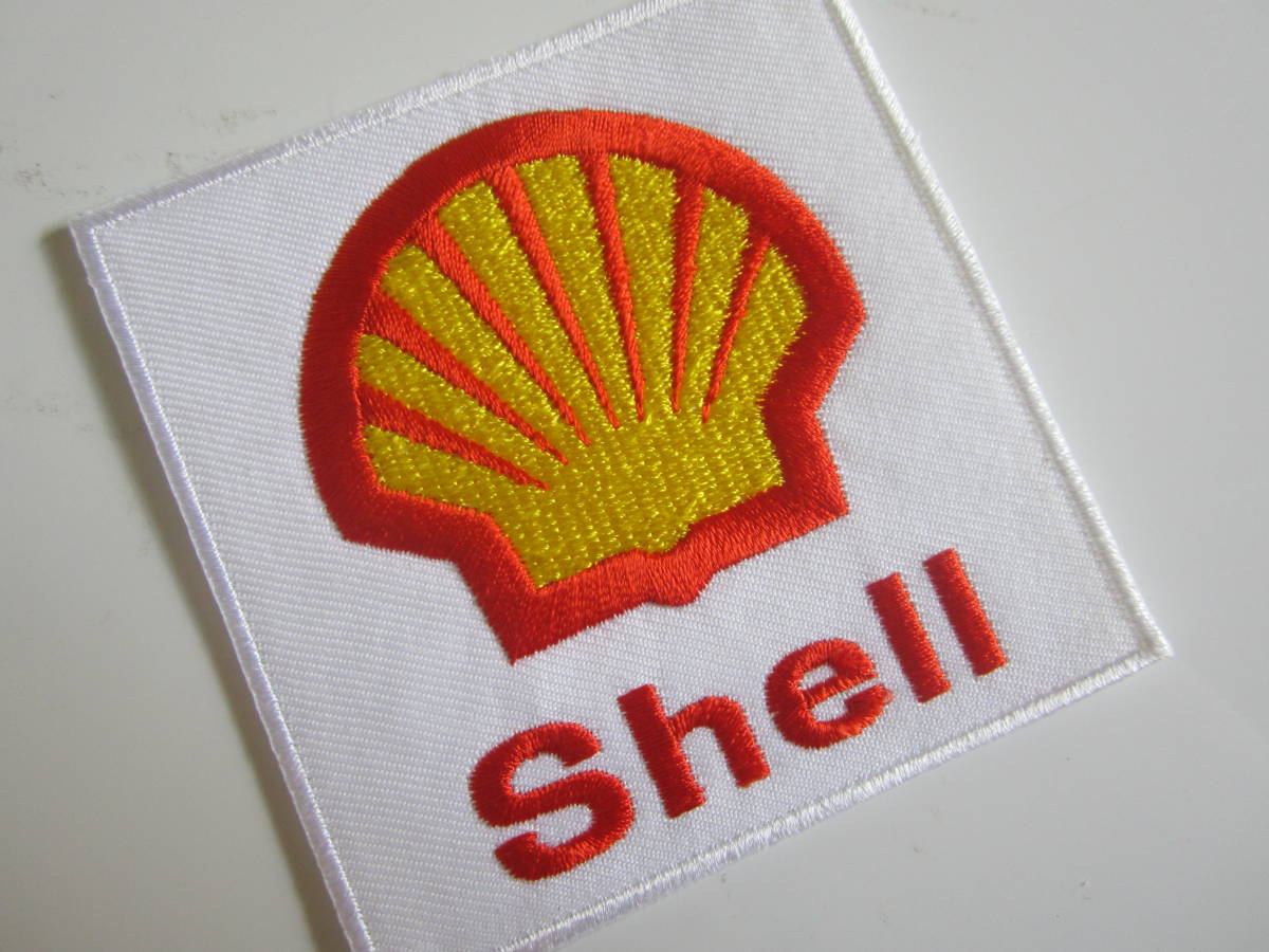 SHELL シェル 昭和 シェル石油 ガソリン ガソリンスタンド 貝 ワッペン/自動車 整備 作業着 レーシング スポンサー ② 209_画像2