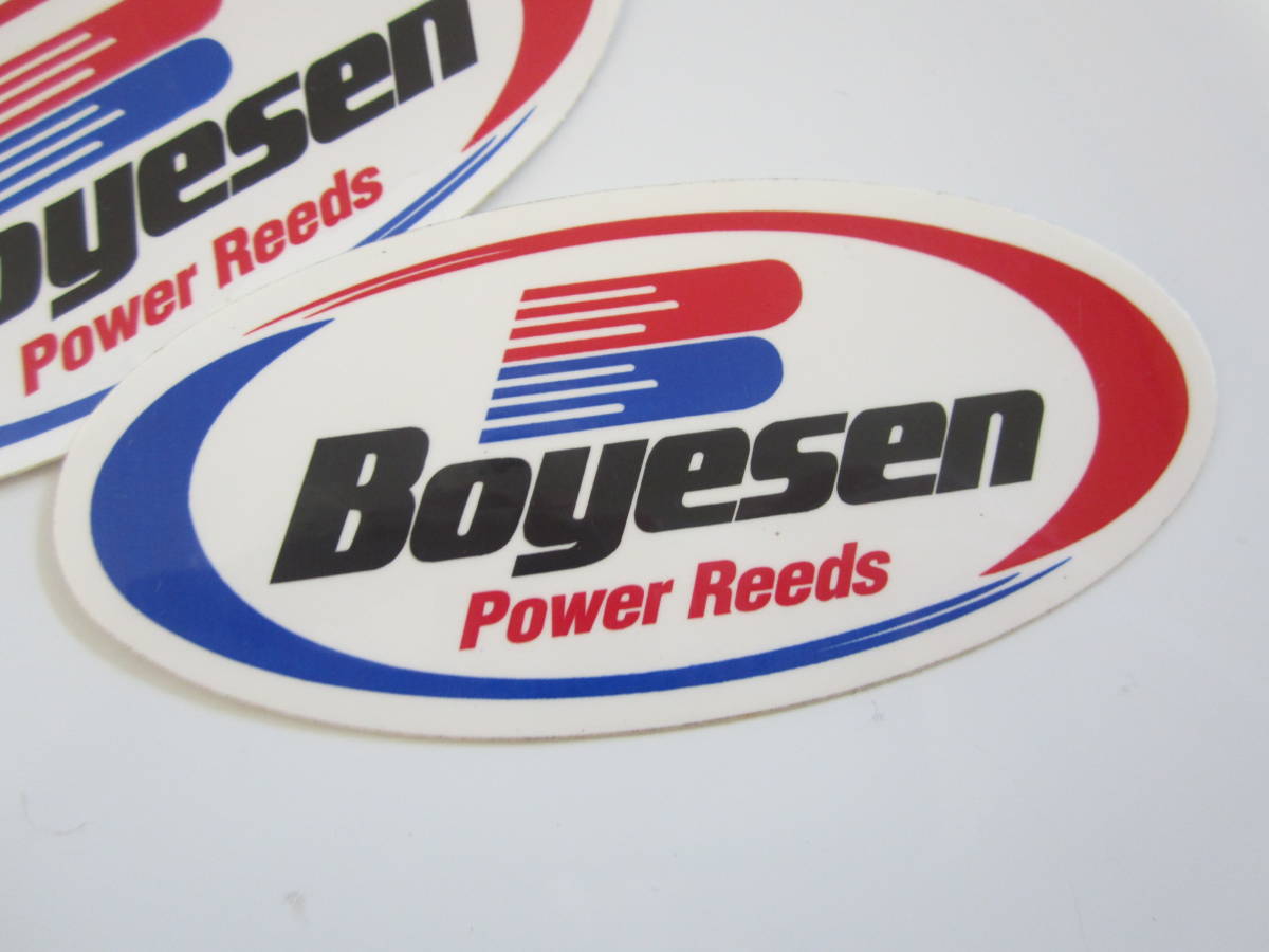 【２枚セット】Boyesen Power Reeds ボイセン パワーリード ステッカー/当時物 自動車 バイク レーシング F1 スポンサー S63_画像3