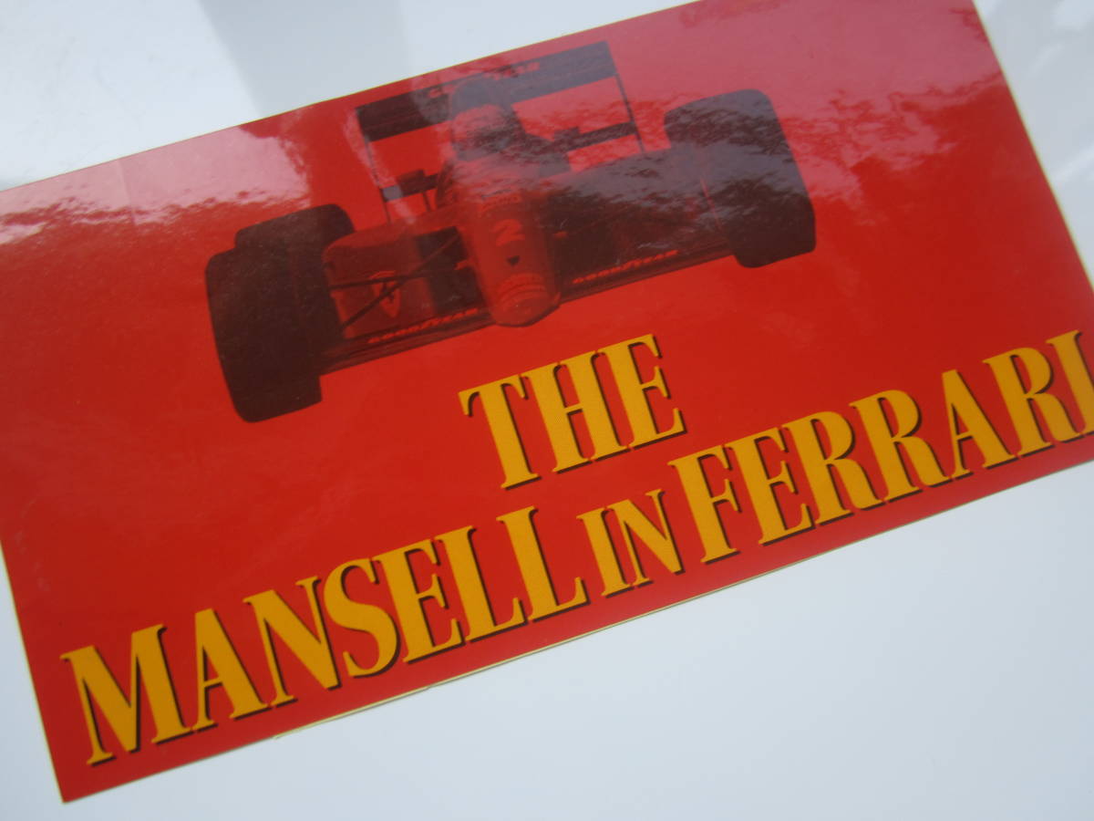 THE MANSELL IN FERRALI マンセル フェラーリ ステッカー/デカール 自動車 バイク オートバイ レーシング F1 S68_画像2