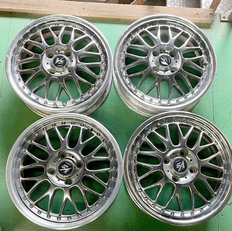 WORK VS-XX 15インチ 5J +45 100 4穴 軽トラ タント ワゴンR メッキ