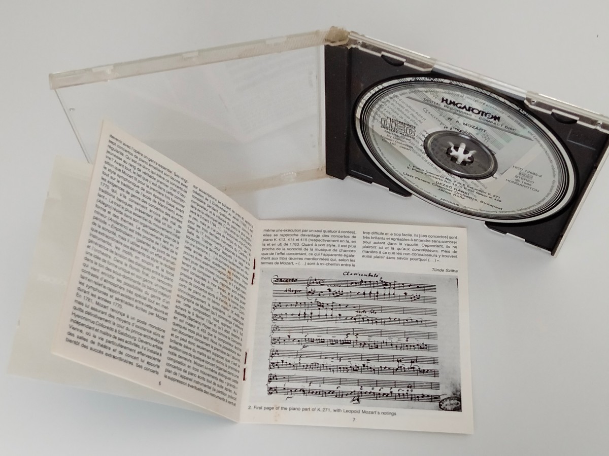 【85年DENON日本プレスEU盤】W.A.Mozart Piano Concertos/ DEZSO RANKI piano/ Liszt Ferenc Chamber Orchestra CD HUNGAROTON HCD12685-2_画像5