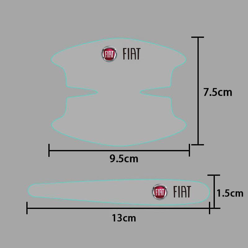 送料無料 1台分 ドアノブ ドアハンドル プロテクター シール FIAT500 チンクエチェント パンダ プント ムルティプラ 500L 500C 500S_画像2