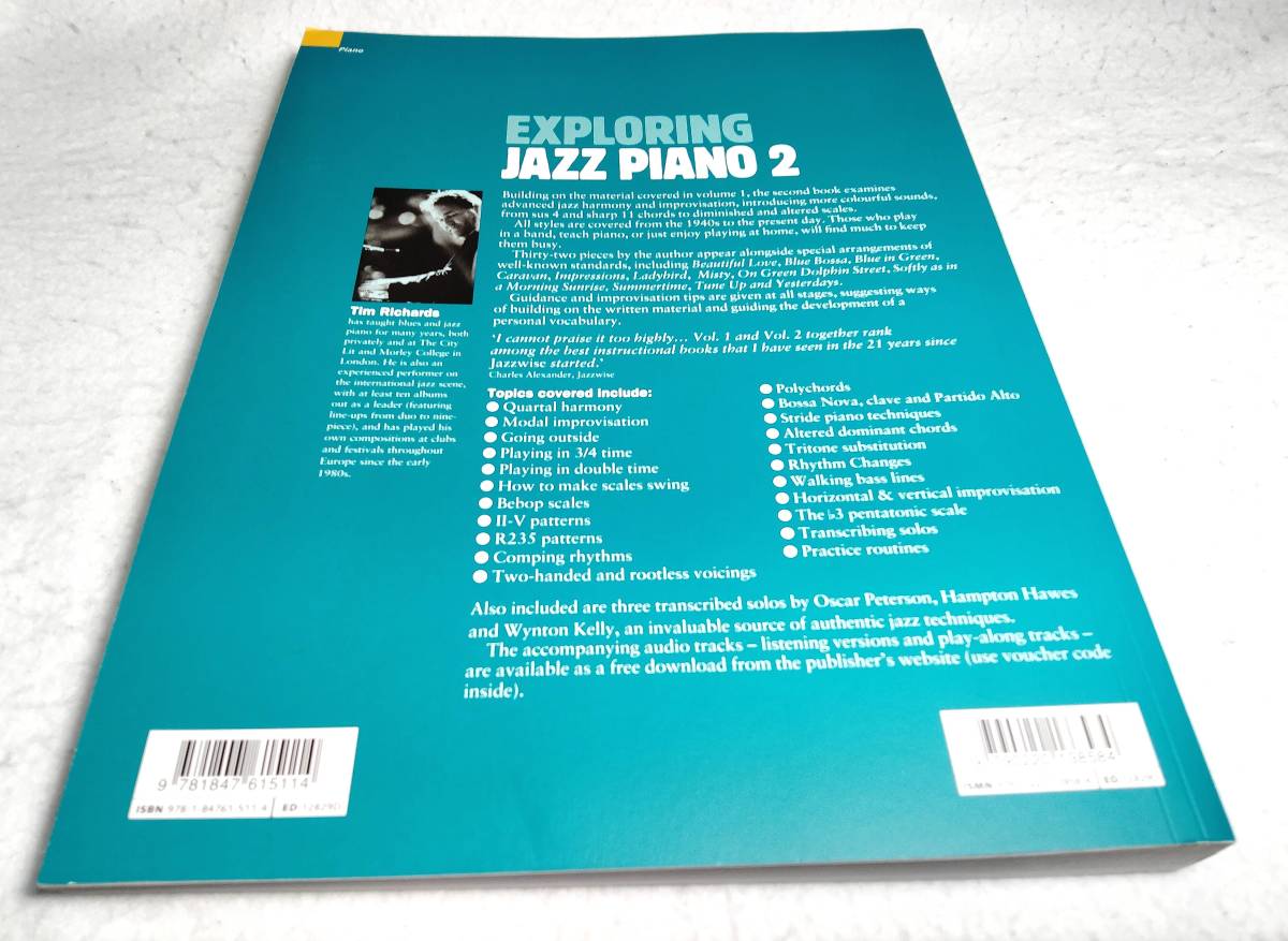 ＜洋書＞エクスプローリング・ジャズ・ピアノ 第2巻『Exploring Jazz Piano - Volume 2』～Book with Online Audio/ティム・リチャーズの画像2